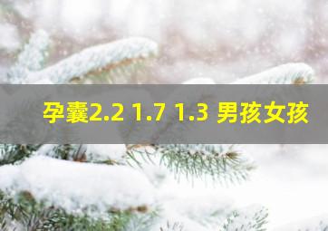 孕囊2.2 1.7 1.3 男孩女孩